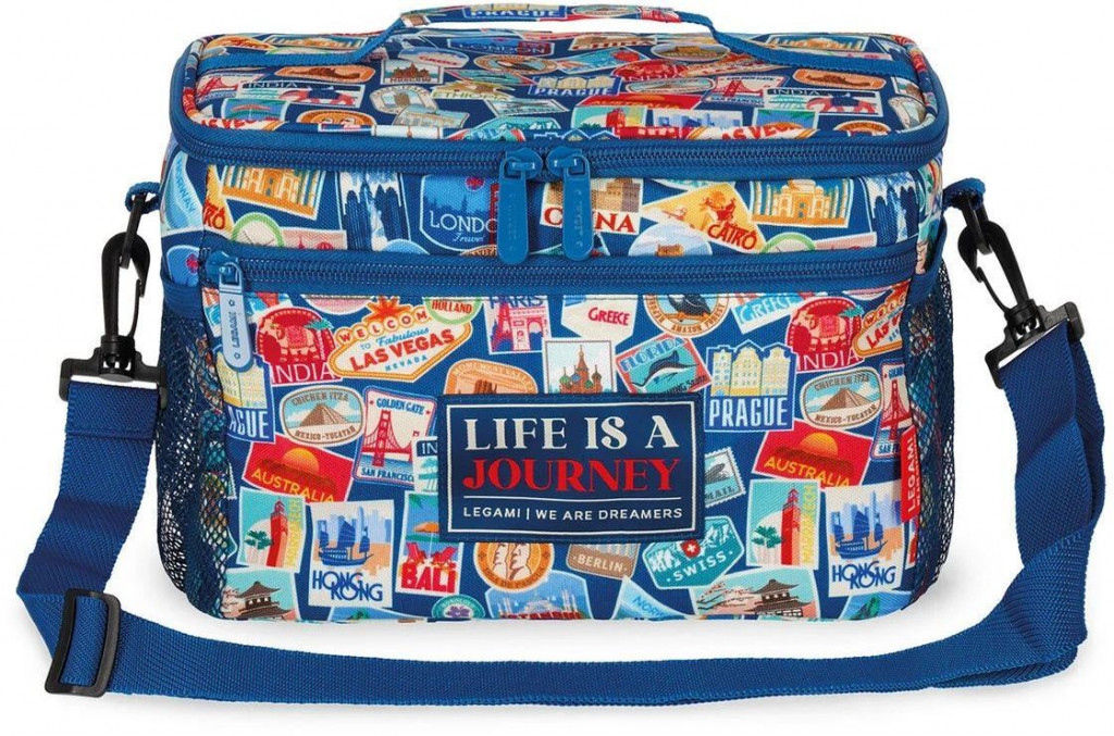 Legami Taška na desiatu Legami Lunch Bag - Travel - Stickers - 7,7 L