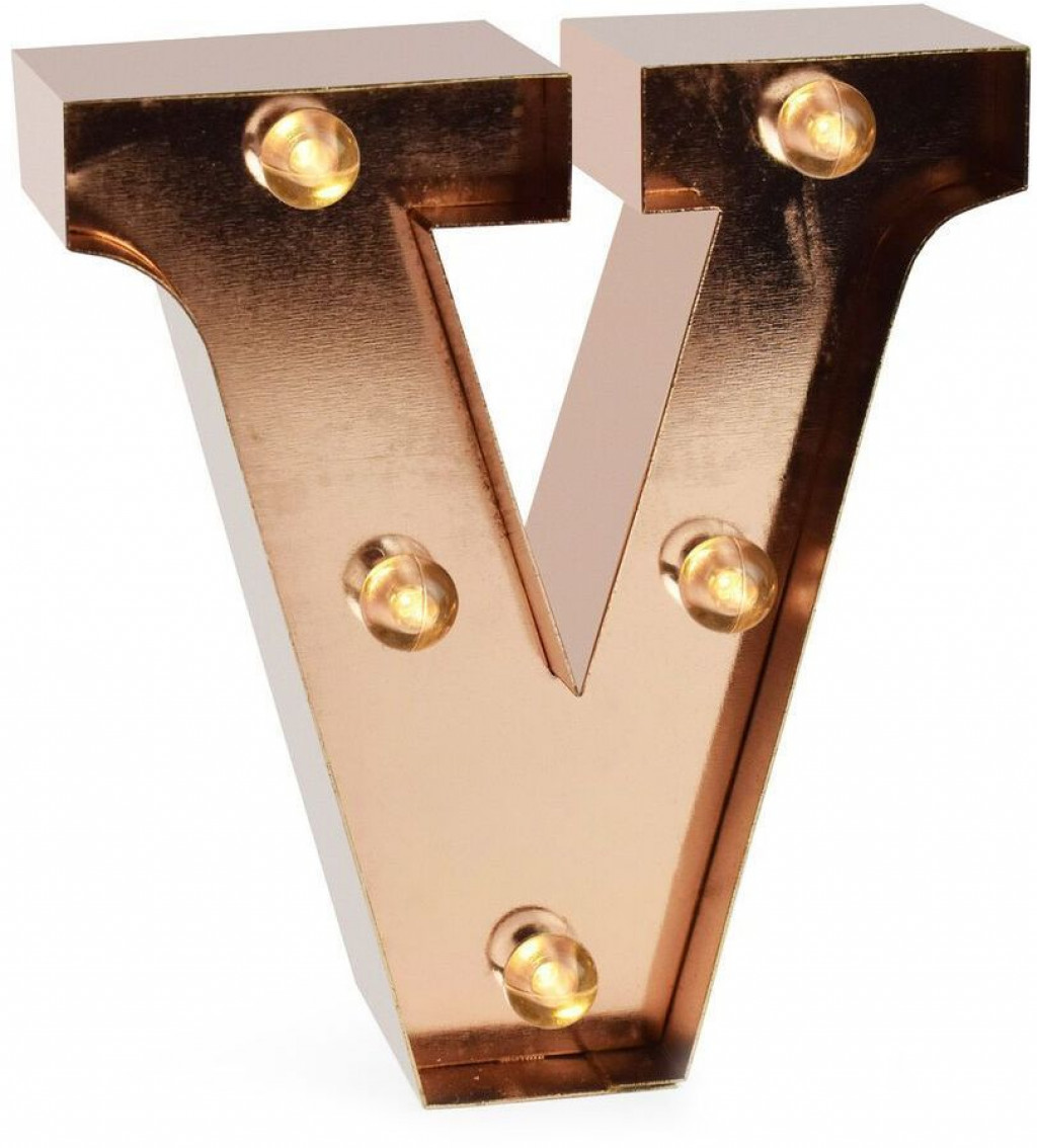 Legami Mini dekoračné svetlo Legami Mini Decorative Light - V - Gold Rose - Letters