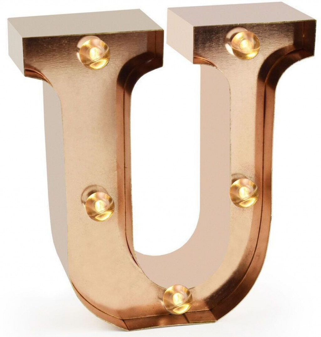 Legami Mini dekoračné svetlo Legami Mini Decorative Light - U - Gold Rose - Letters