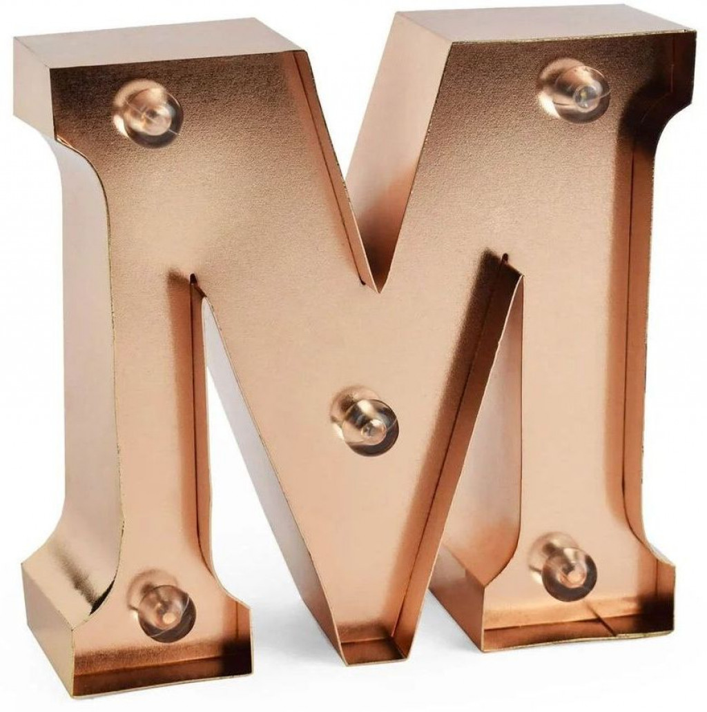 Legami Mini dekoračné svetlo Legami Mini Decorative Light - M - Gold Rose - Letters