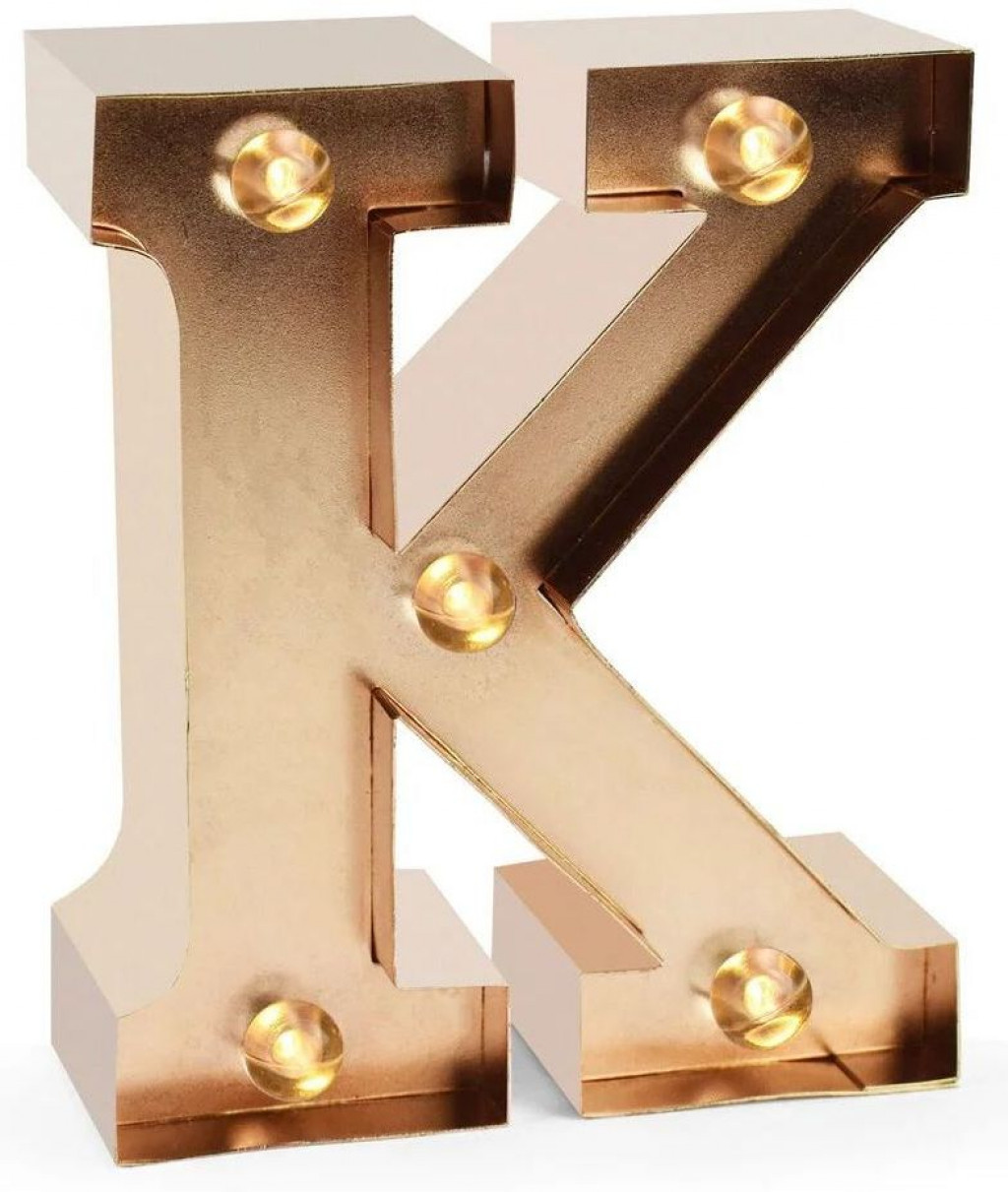 Legami Mini dekoračné svetlo Legami Mini Decorative Light - K - Gold Rose - Letters