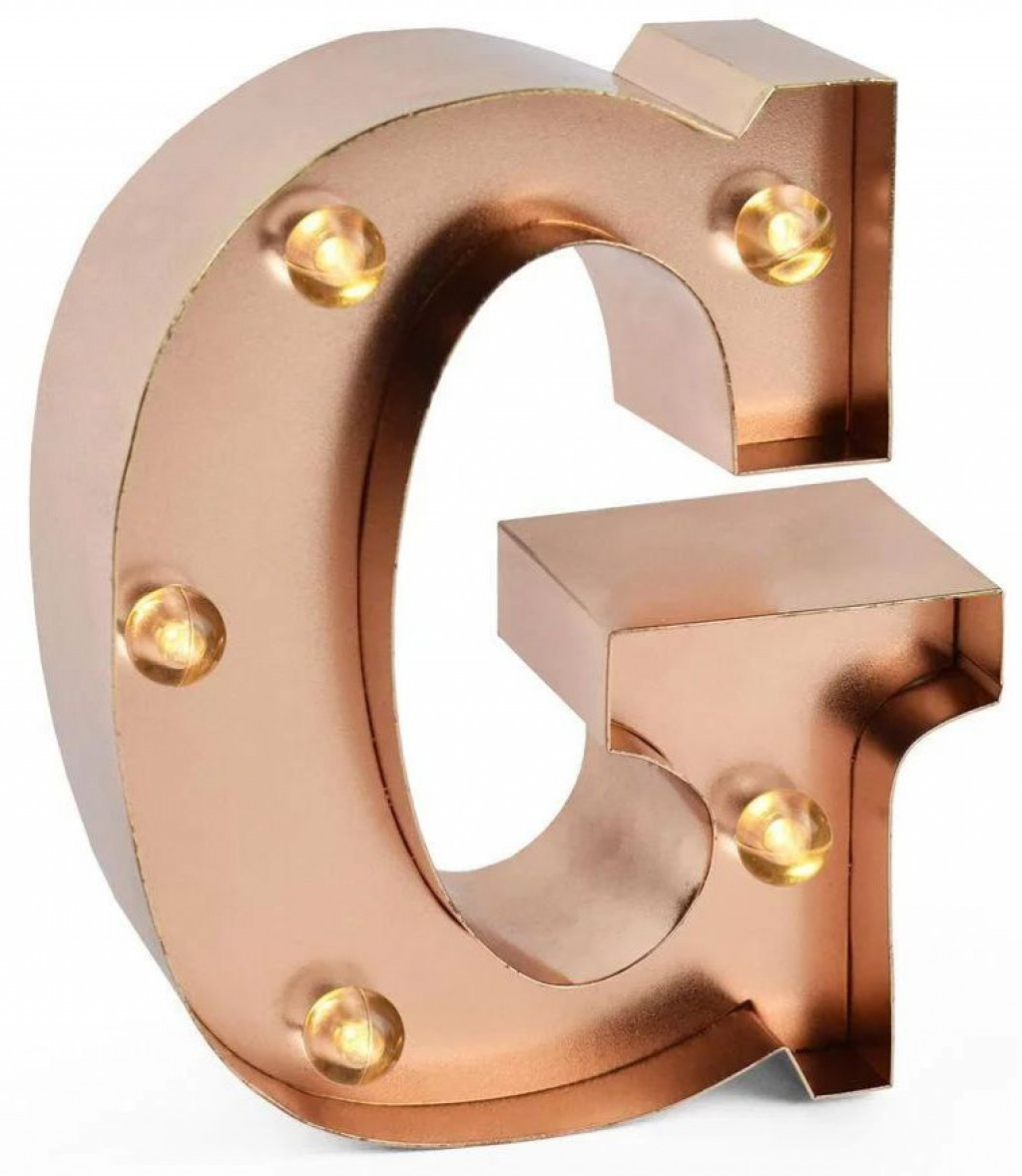 Legami Mini dekoračné svetlo Legami Mini Decorative Light - G - Gold Rose - Letters