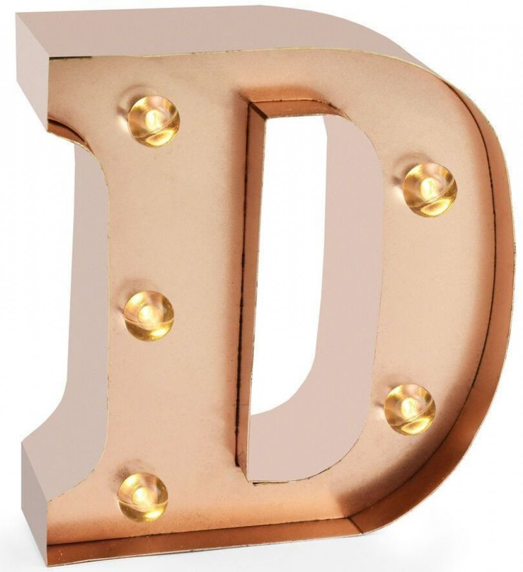 Legami Mini dekoračné svetlo Legami Mini Decorative Light - D - Gold Rose - Letters