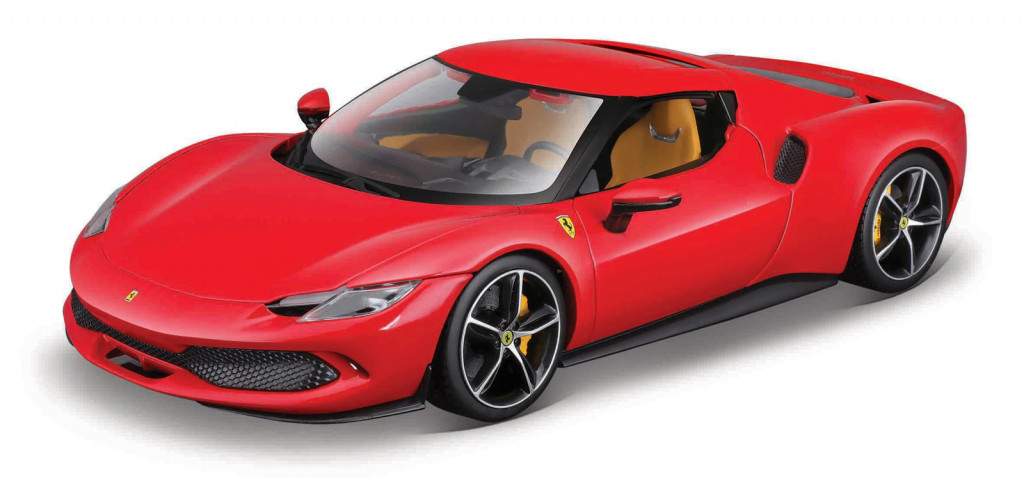 Bburago Bburago - RACE+PLAY, Ferrari, Ferrari 296 GTB, červená, 1:18