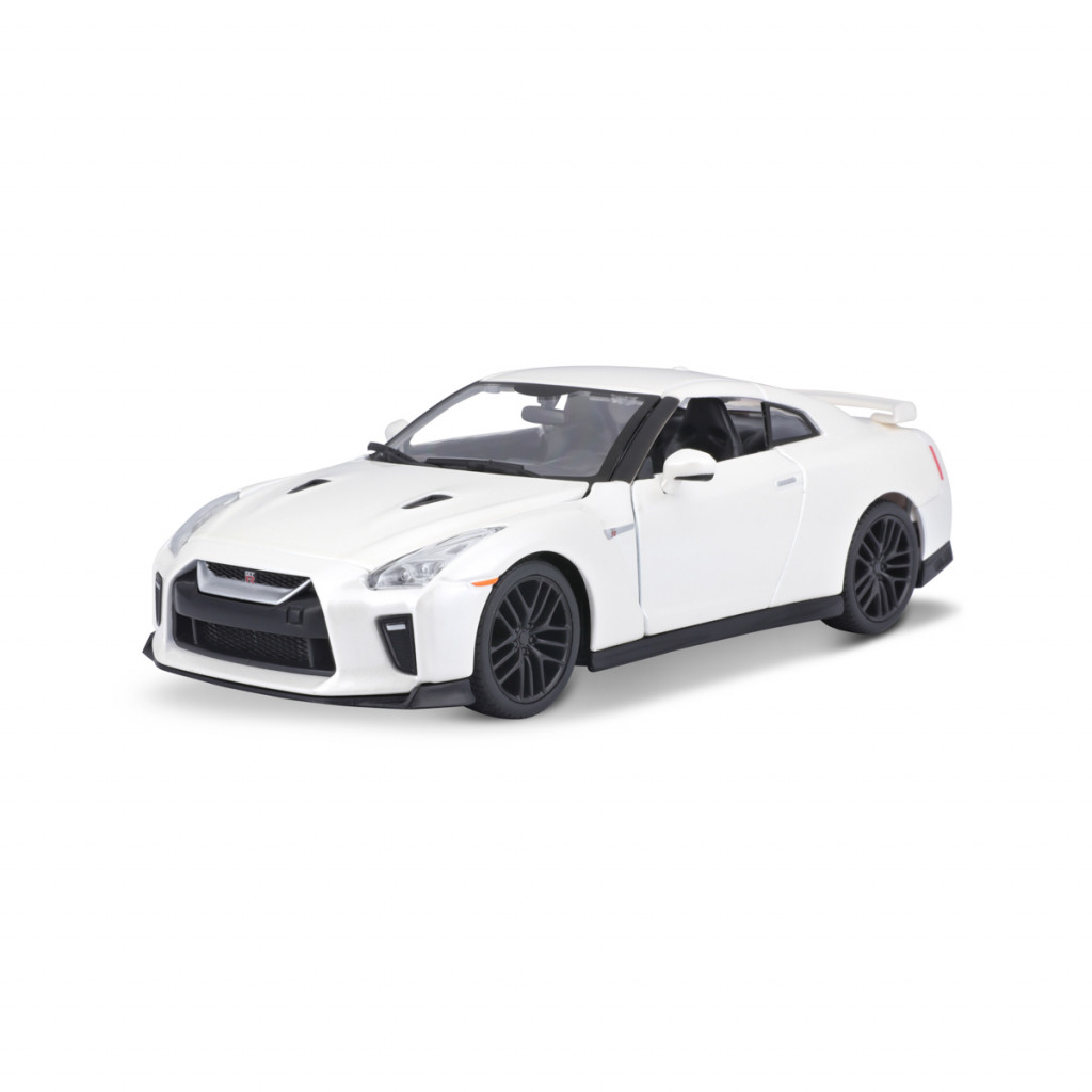 Bburago Bburago - Autá HOBBY, Plus, 2017 Nissan GT-R, metal biela, 1:24