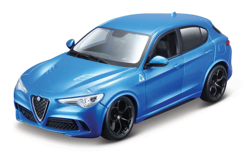 Bburago Bburago - Autá HOBBY, Plus, Alfa Romeo Stelvio, modrá, 1:24