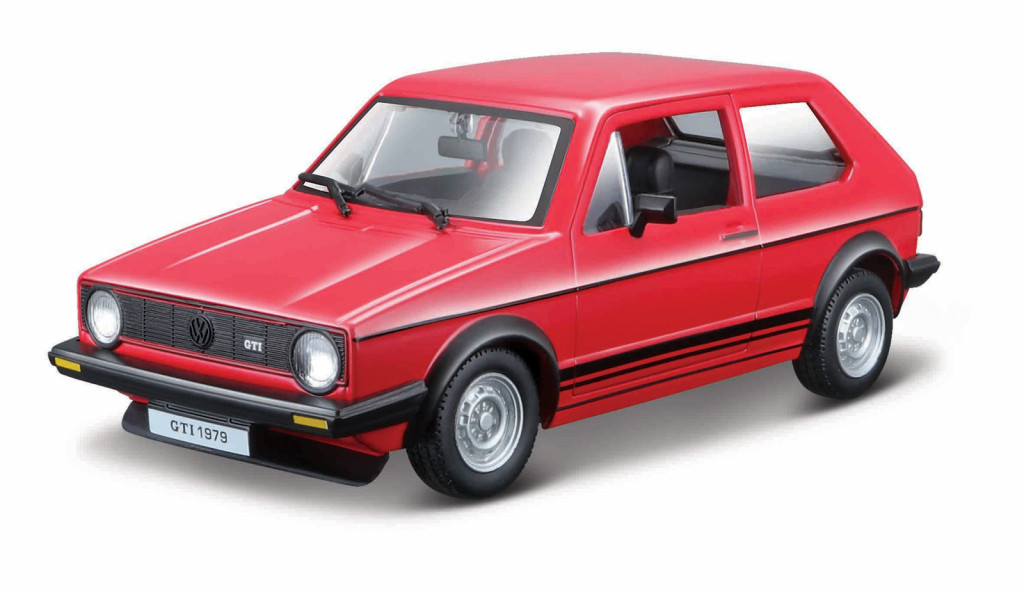 Bburago Bburago - Autá HOBBY, Plus, Volkswagen Golf Mk1 GTI (1979), červená, 1:24