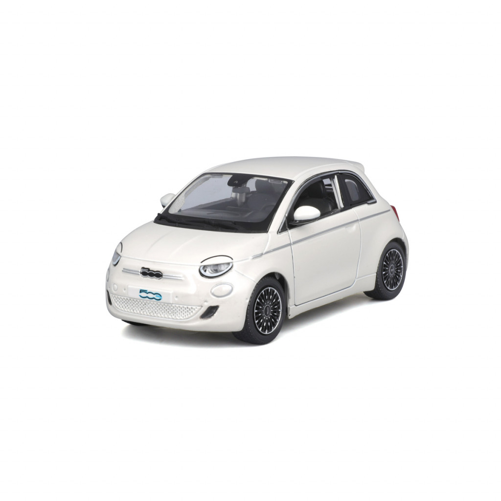 Bburago Bburago - Autá HOBBY, Plus, Fiat 500e (2023), biela, 1:24