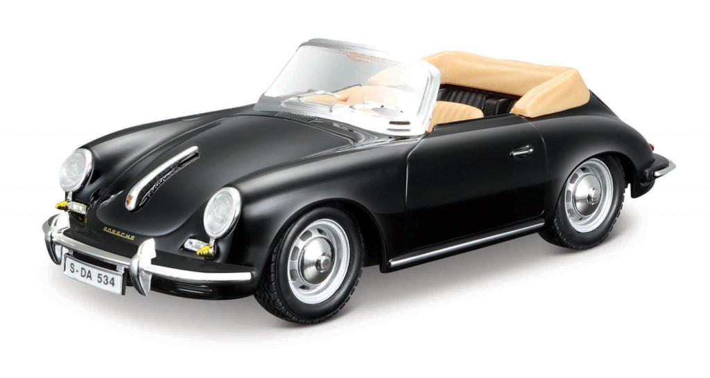 Bburago Bburago - Autá HOBBY, Porsche 356B Cabriolet (1961), čierna, 1:24