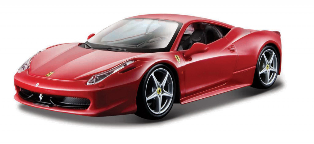 Bburago Bburago - RACE+PLAY, Ferrari 458 Italia, červená, 1:24