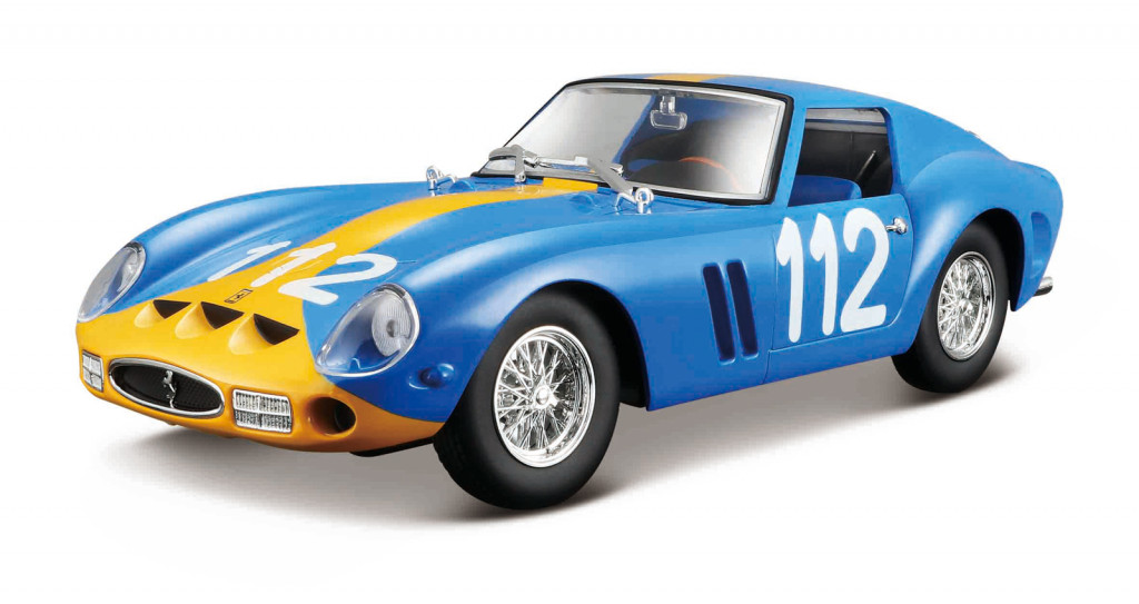 Bburago Bburago - RACING, FERRARI 250 GTO, modrá, 1:24