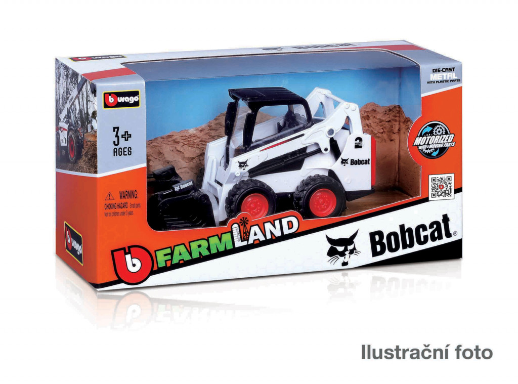Bburago Bburago - FarmLand, Bobcat stroje, 10cm, assort