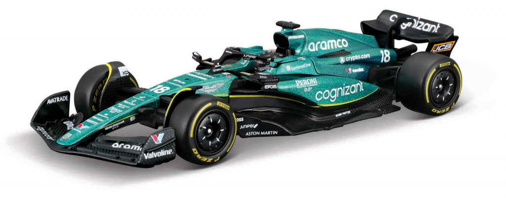 Bburago Bburago - RACE Formula F1, Aston Martin AMR23 (2023), 18 Lance Stroll, 1:43