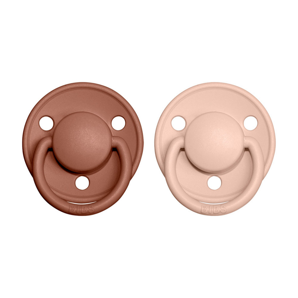 BIBS De Lux dudlíky z přírodního kaučuku 2ks - velikost 1 (Woodchuck / Blush)