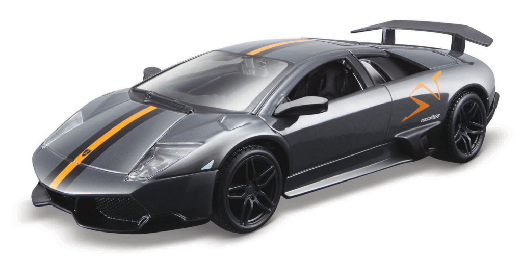 Bburago Bburago - Autá HOBBY, Murciélago LP 670-4 SV, šedá metalíza, 1:32