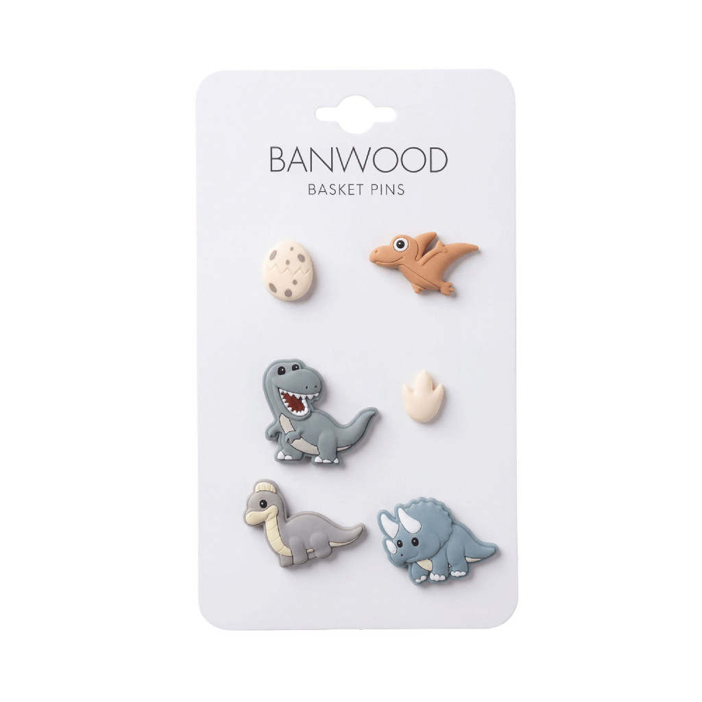 Banwood Banwood ozdoby na košík (Dinosaurs)