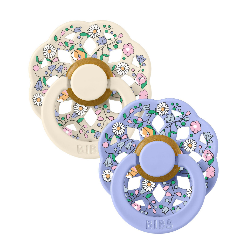 Všetky značky||BIBS x LIBERTY BIBS x Liberty Boheme cumlíky z prírodného kaučuku 2ks - veľkosť 2 (Chloe Meadow Ivory Mix)