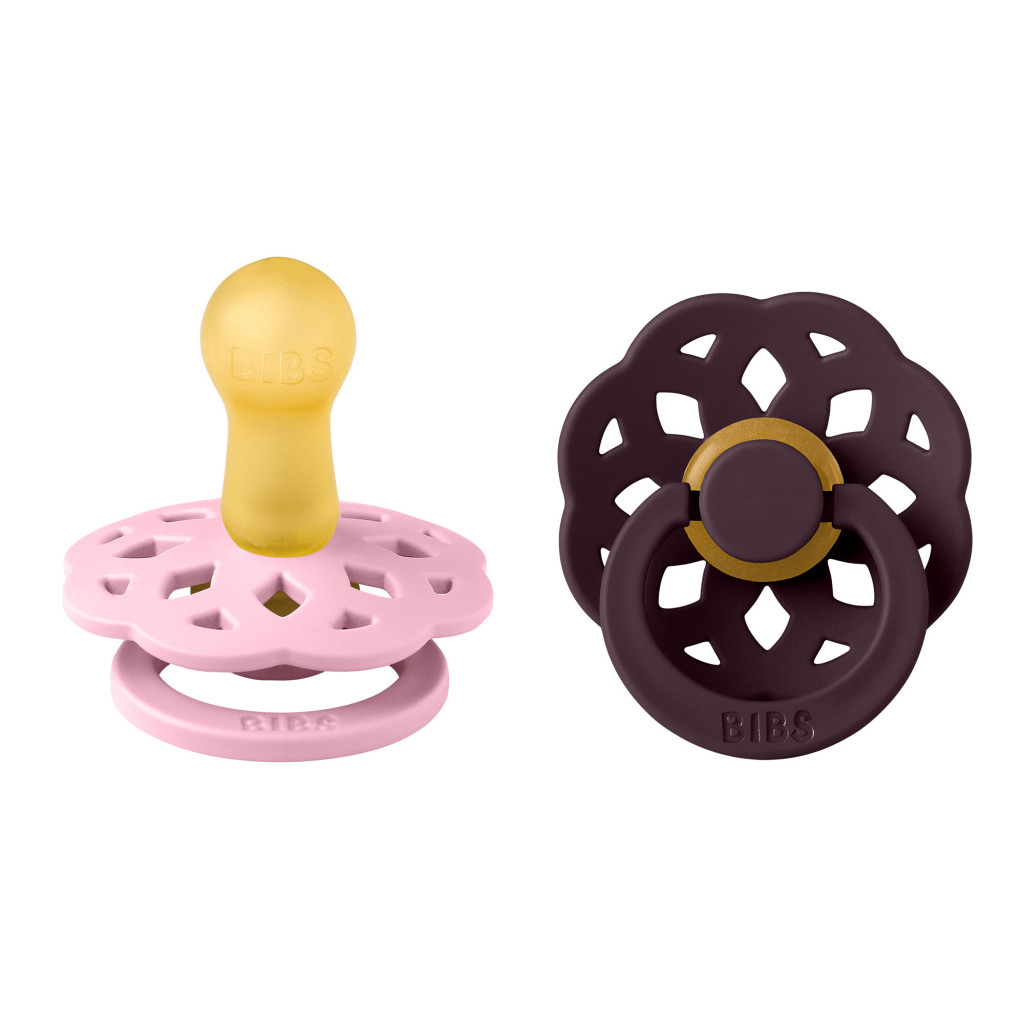 Všetky značky||BIBS Boheme BIBS Boheme cumlíky z prírodného kaučuku 2ks - veľkosť 2 (Baby Pink / Plum)