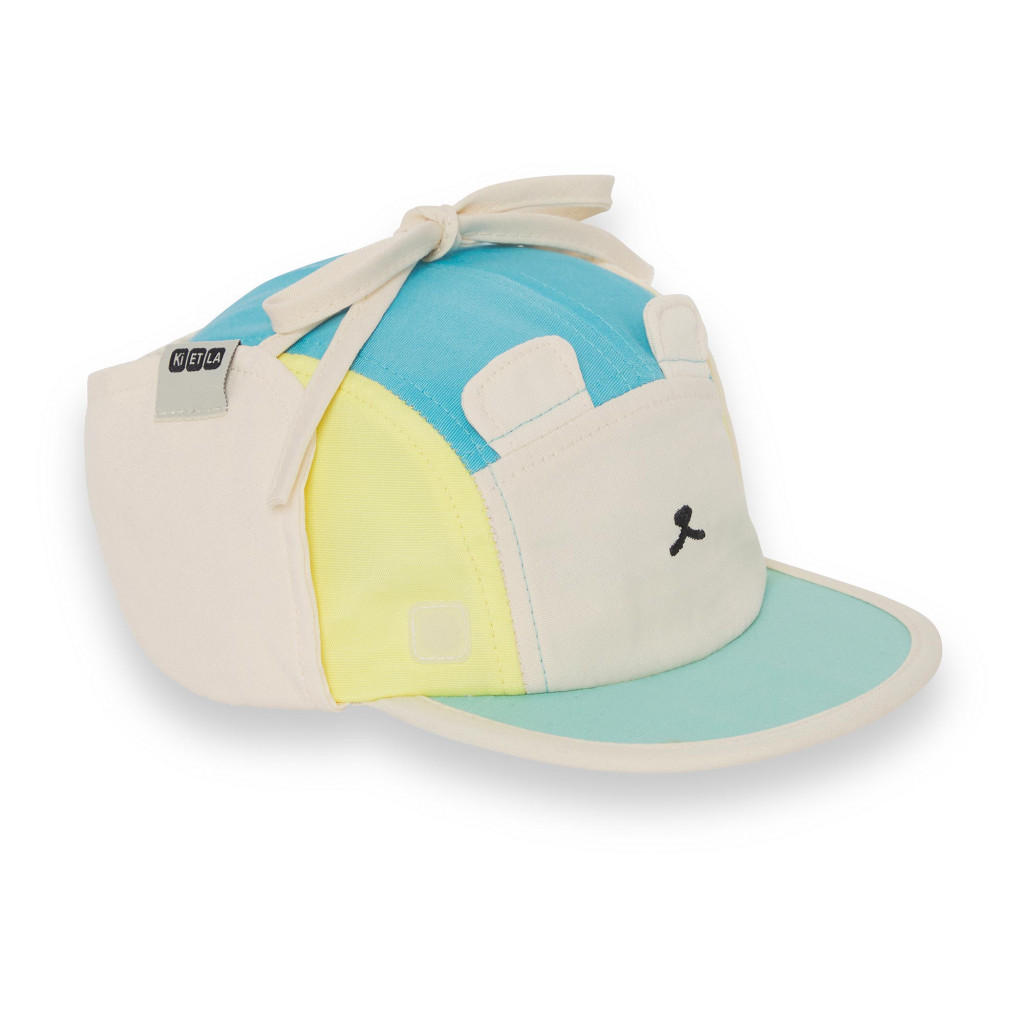 KiETLA||Všetky značky KiETLA FUN OURS‘ON šiltovka s UV ochranou a ochranou krku - Bear Blue (42 - 45 cm)