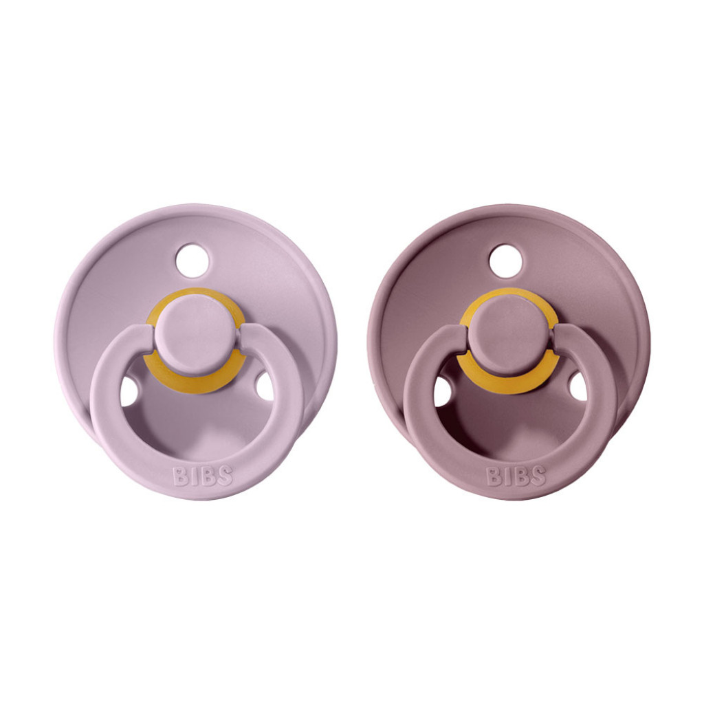 BIBS Colour dudlíky z přírodního kaučuku 2ks - velikost 2 (Dusky Lilac / Heather)