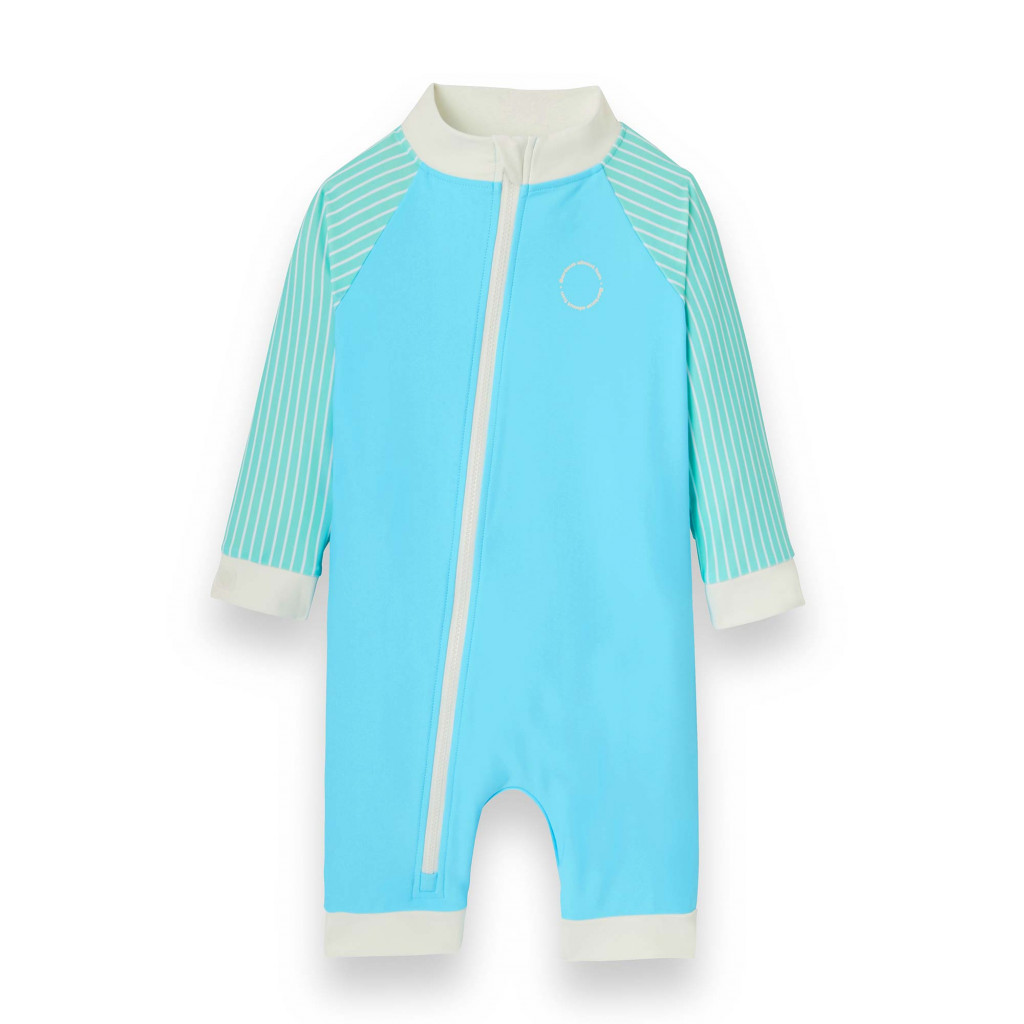 KiETLA||Všetky značky KiETLA ICONIK plavkový overal s UV ochranou - Blue Stripes (12-18 mesiacov)