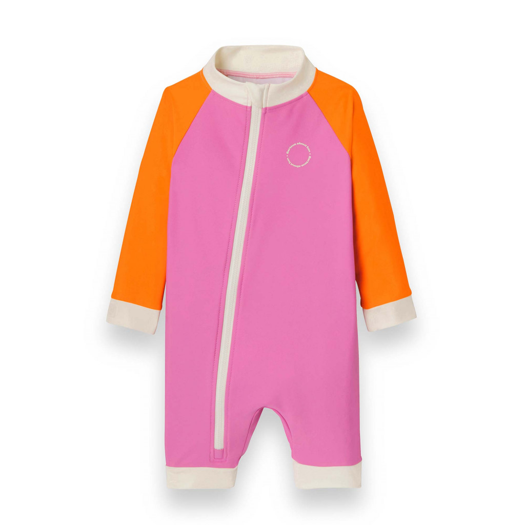 KiETLA||Všetky značky KiETLA ICONIK plavkový overal s UV ochranou - Pink Red (6-12 mesiacov)