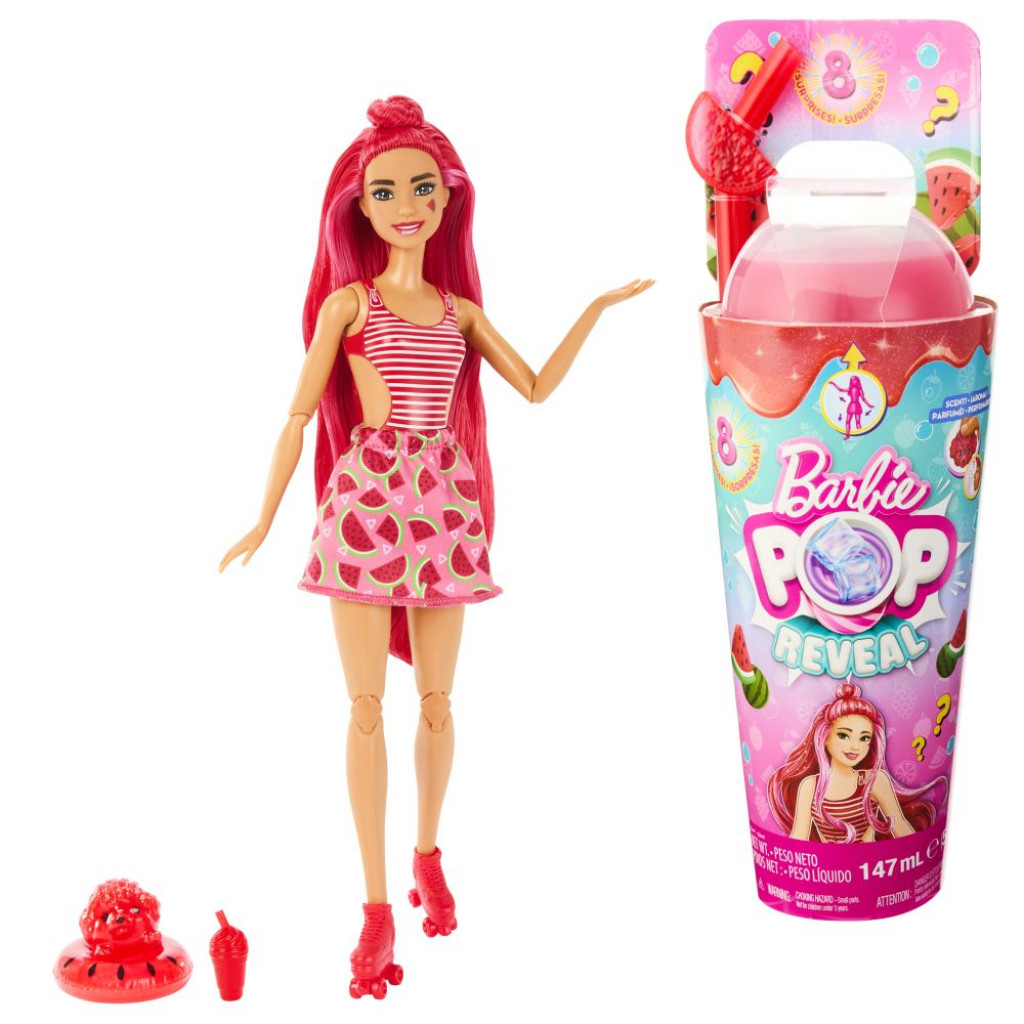 Mattel Barbie POP REVEAL BArbie šťavnaté ovocie - MELÓNOVÁ TRIEŠŤ