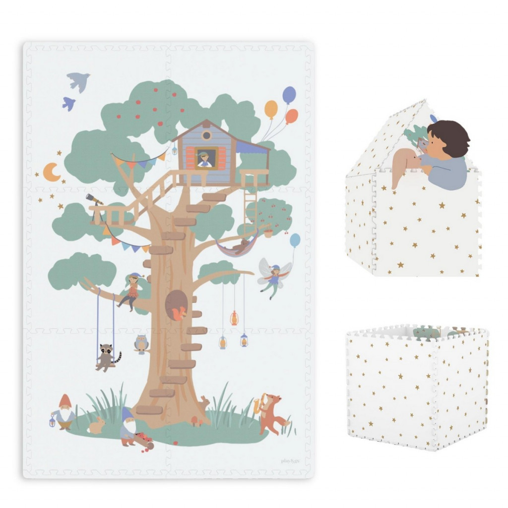 Play&Go Tiloo EEVAA Podložka na hraní a domeček Treehouse