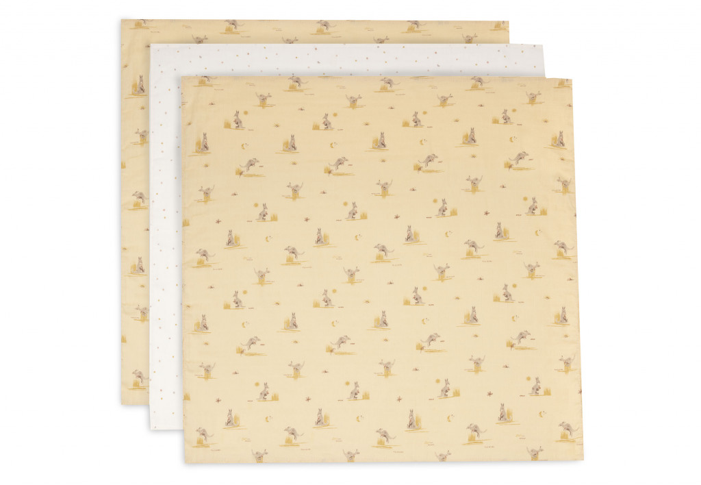 Jollein Pleny 3 ks 70x70 cm Kangaroots