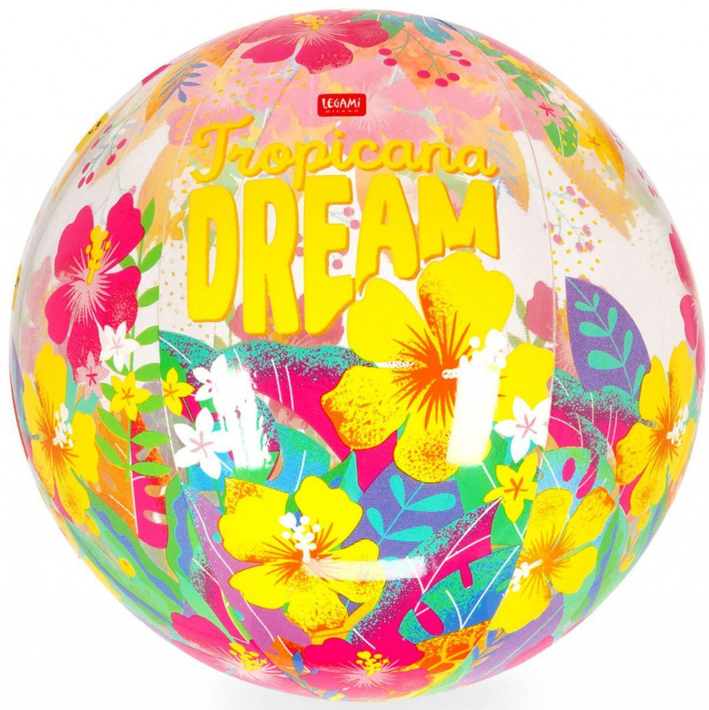 Legami Nafukovacia lopta Legami Glitter Beach Ball - Inflatable Beach Ball - Tropicana Dream