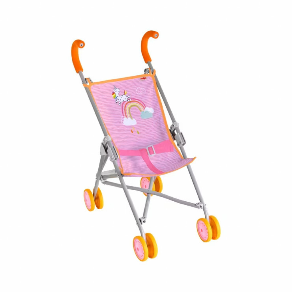 Haba Skladací kočík pre bábiky Jednorožec