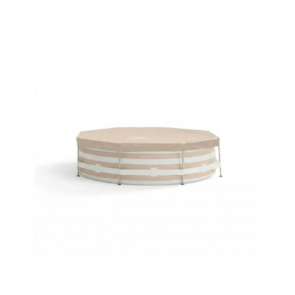 Swim Essentials Kulatá krycí plachta na bazén Essence Sand 305×76