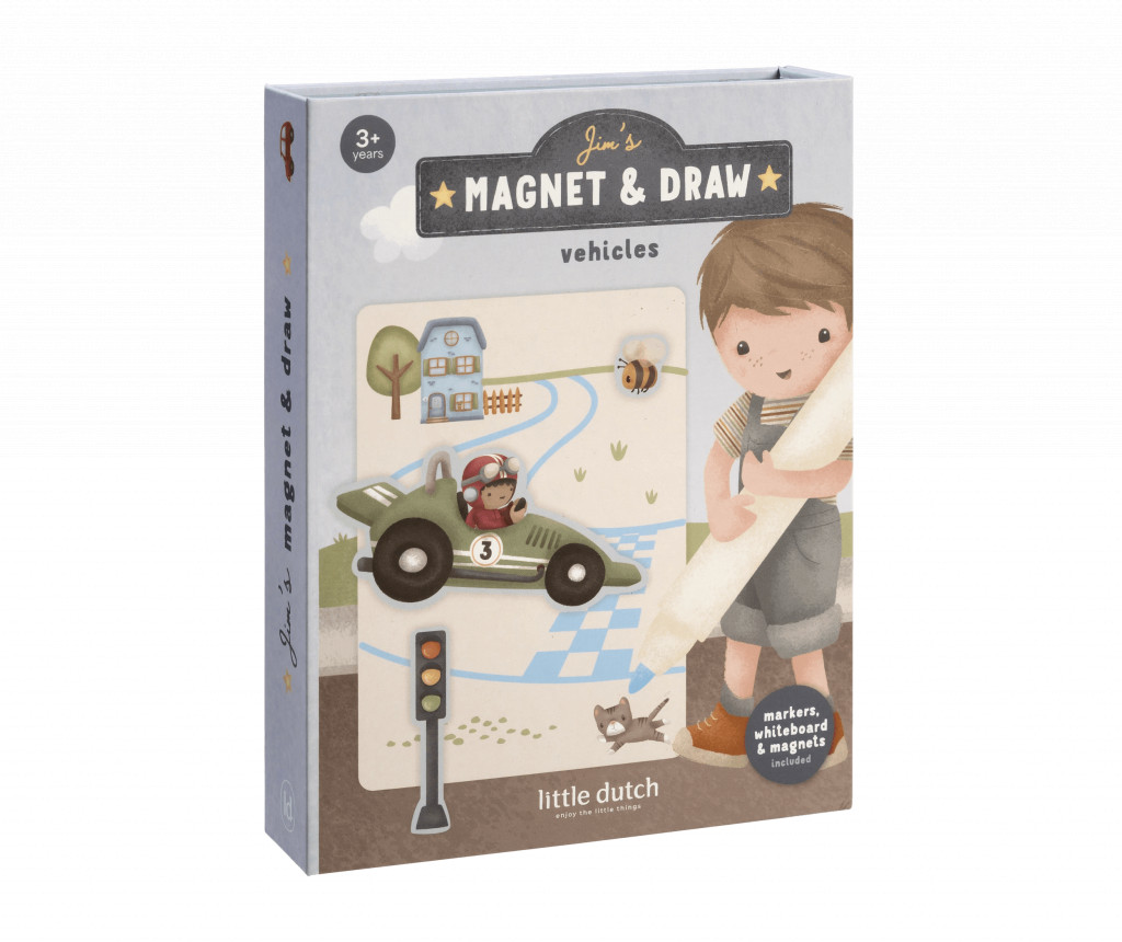 Little Dutch Knížka s magnety Jim Doprava