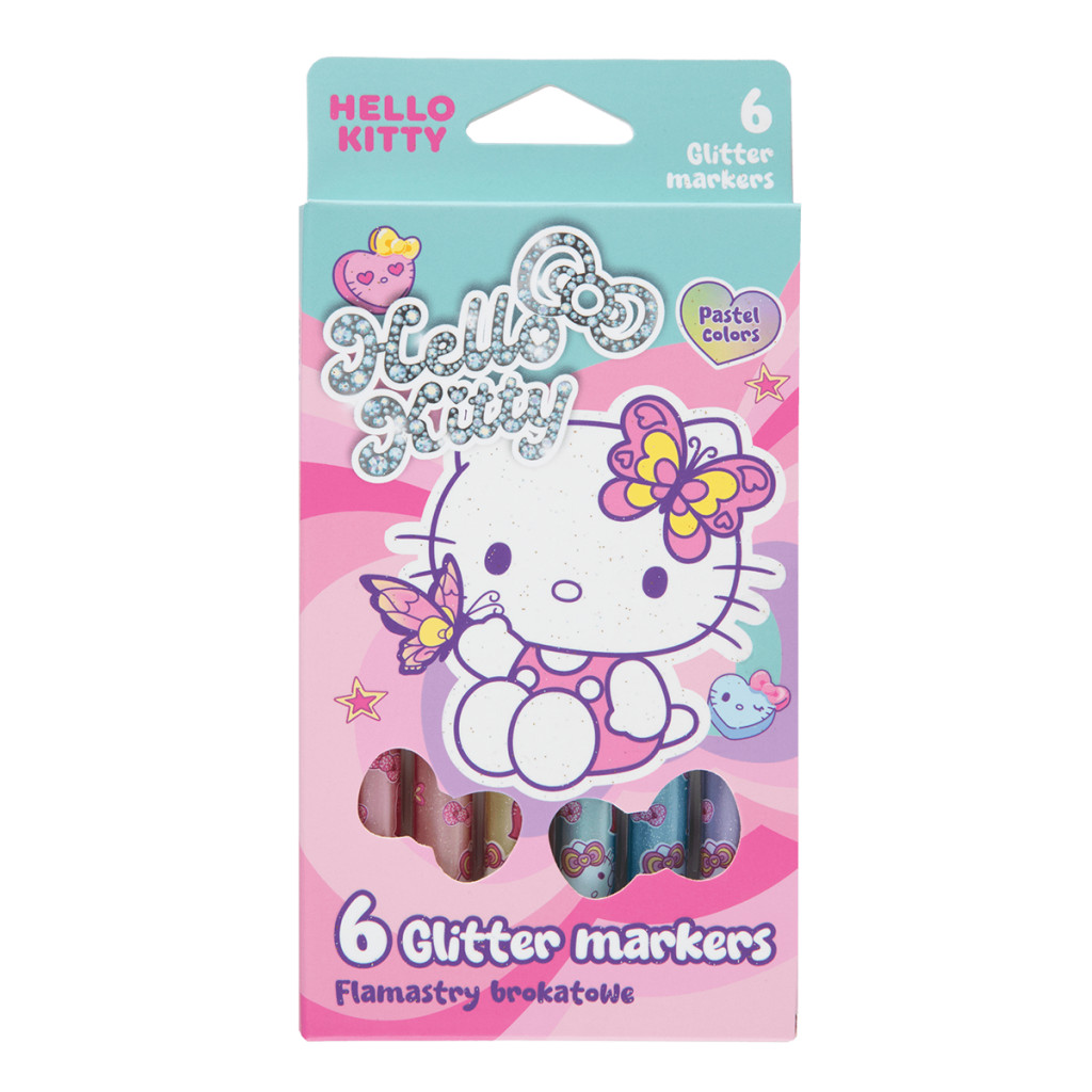 Coolpack Třpytivé fixy Hello Kitty Pastel Pink 6 ks