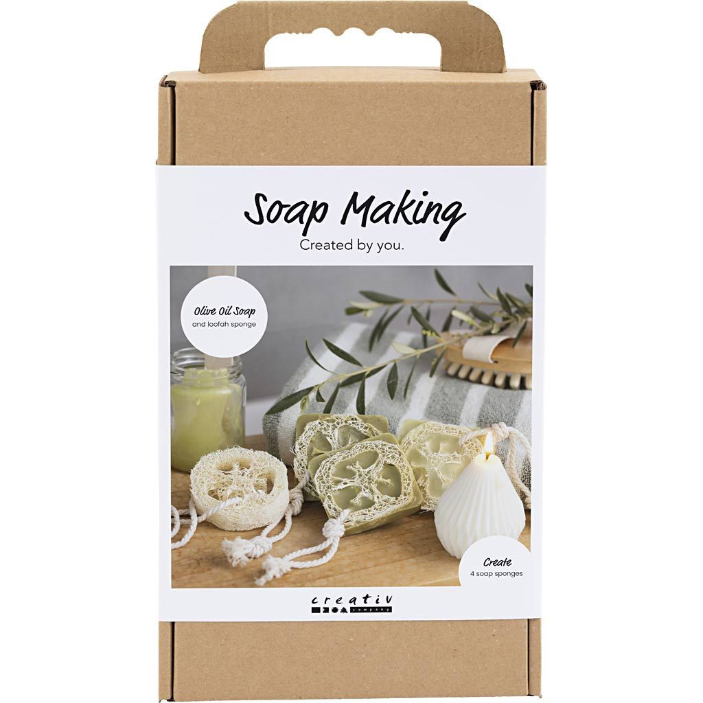 Creativ Company Kreativní sada výroba mýdla Loofah Olive Green