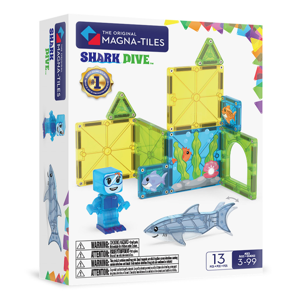 Magna-Tiles Magnetická stavebnice Shark Dive 13 dílků