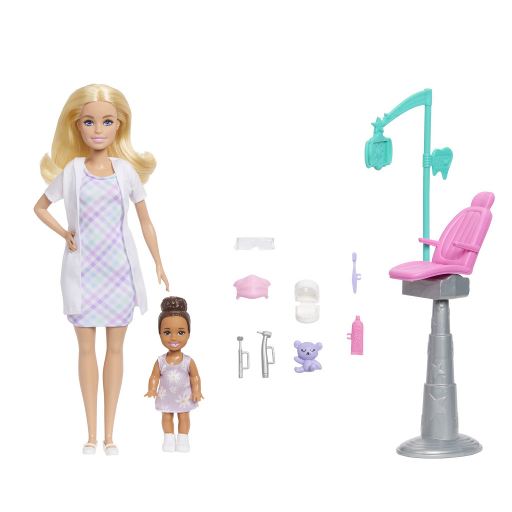 Mattel Barbie herný set povolania - zubárka blondínka