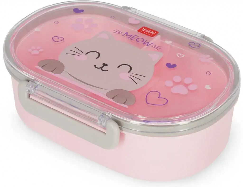 Legami Desiatový box Legami Snack & Go - Snack Box - Kitty - 500 Ml
