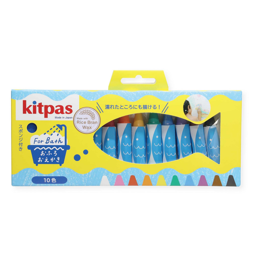 Kitpas Sada 10 ks voskoviek do kúpeľa so špongiou (Yellow)