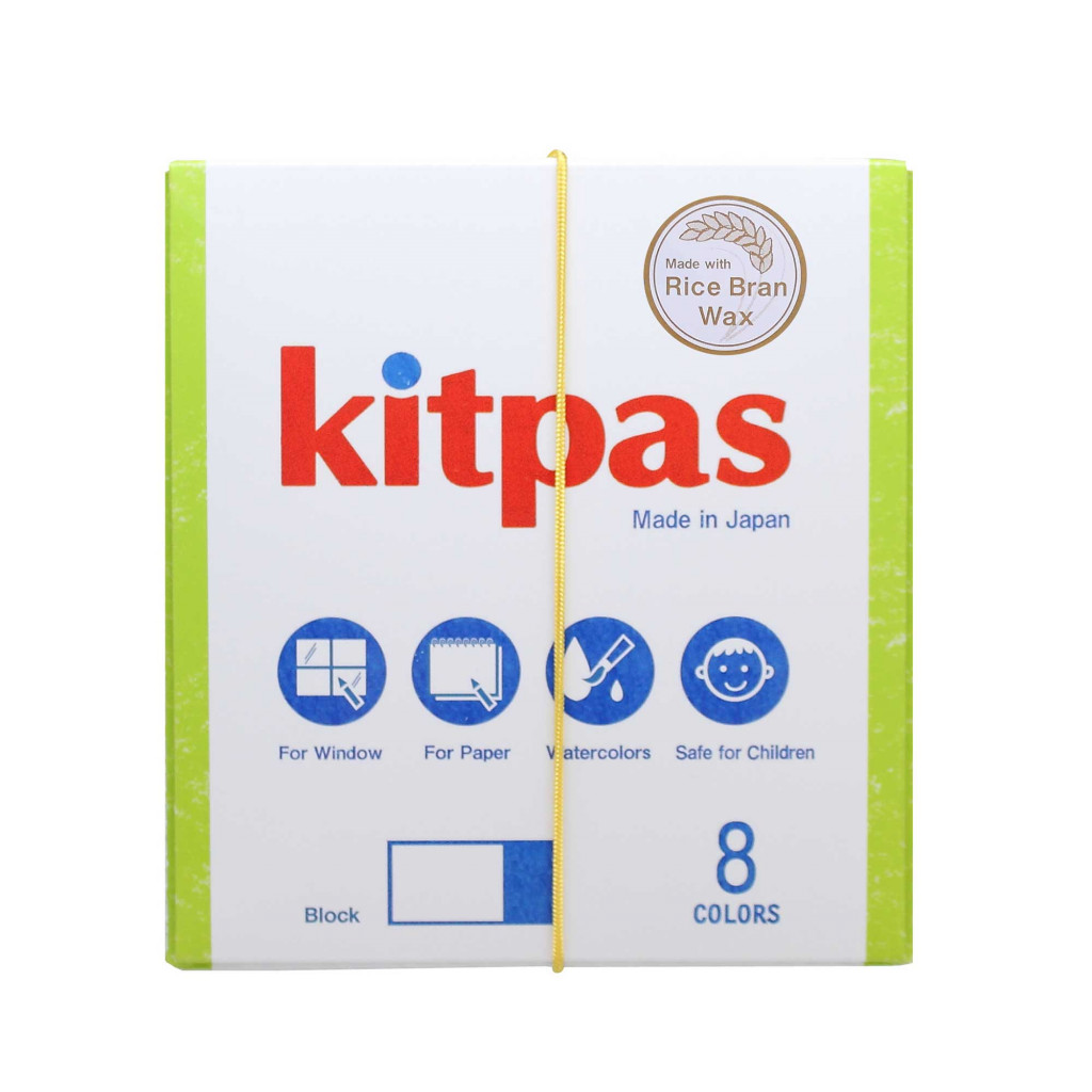 Kitpas Kitpas Block voskové pastelky na sklo a papier 8ks (Hranaté)