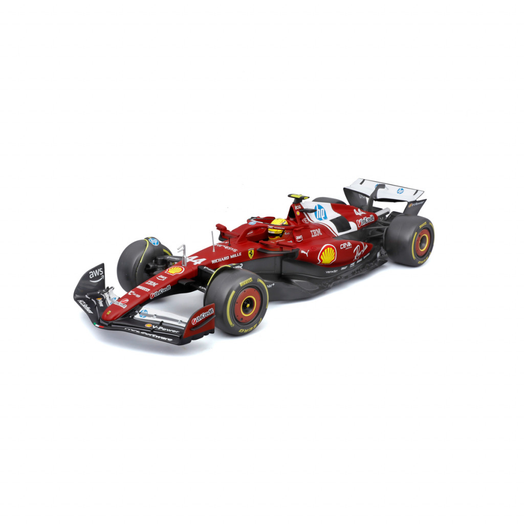 Bburago Bburago – RACE Formula F1 Ferrari SF-25 (2025) s helmou, #44 Lewis Hamilton, 1:18