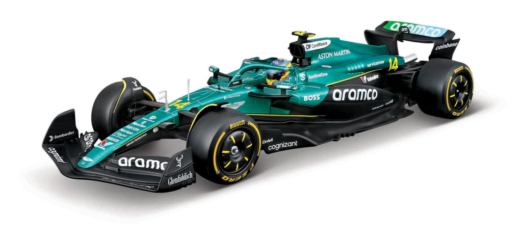 Bburago Bburago - RACE F1 v dekoratívnej krabičke, Aston Martin AMR25 (2025), #14 Fernando Alonso, 1:24