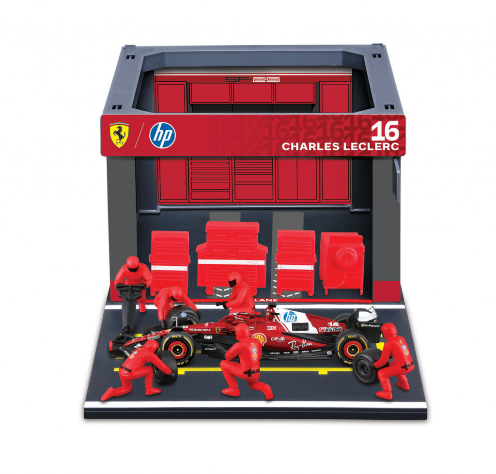 Bburago Bburago - Formula Racing F1 Pit Pass set - Ferrari SF-25 (2025), #16 Charles Leclerc, 1:43