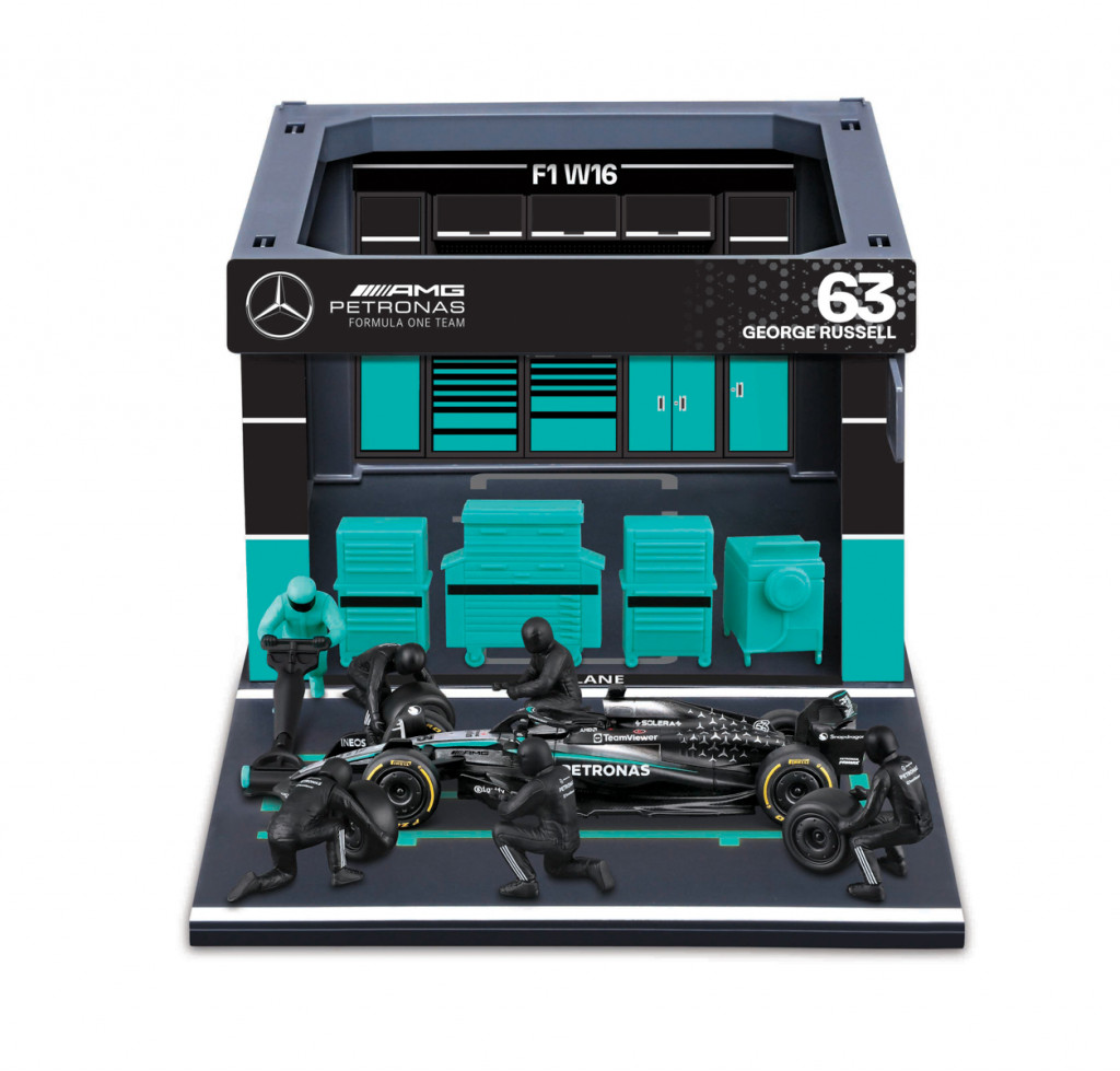 Bburago Bburago - Formula Racing F1 Pit Pass set - Mercedes-AMG Petronas W16 (2025) #63 George Russell, 1:43