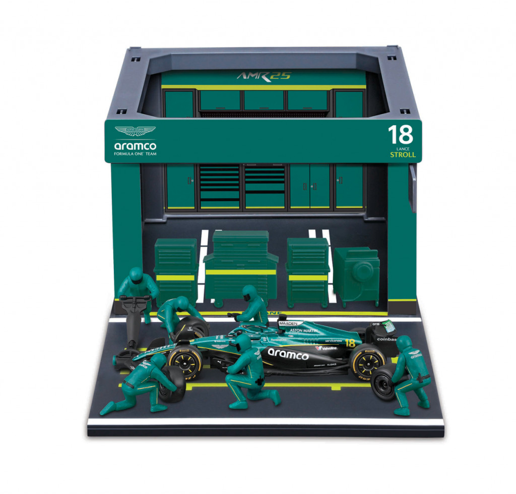Bburago Bburago - Formula Racing F1 Pit Pass set - Aston Martin AMR25 (2025), #18 Lance Stroll, 1:43
