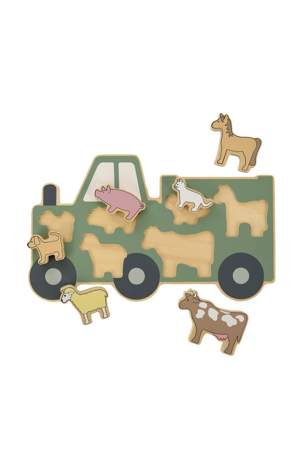 JaBaDaBaDo Vkládací dřevěné puzzle Farma