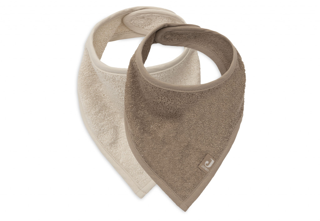 Jollein Bryndáček bandana 2ks Sand / Milky Coffee