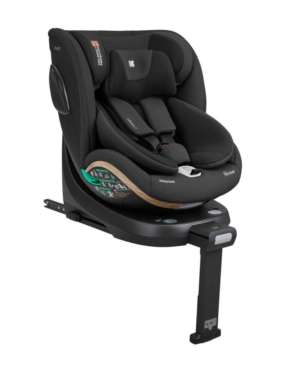 KikkaBoo Autosedačka 40-150 cm i-Twist i-SIZE Black