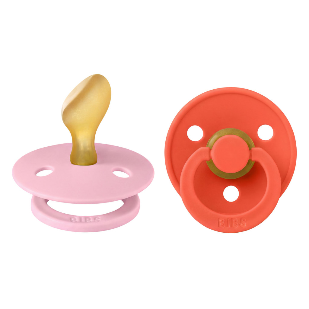 Všetky značky||BIBS Colour anatomické BIBS Colour anatomické cumlíky z prírodného kaučuku 2 ks - veľkosť 2 (Baby Pink / Tango)