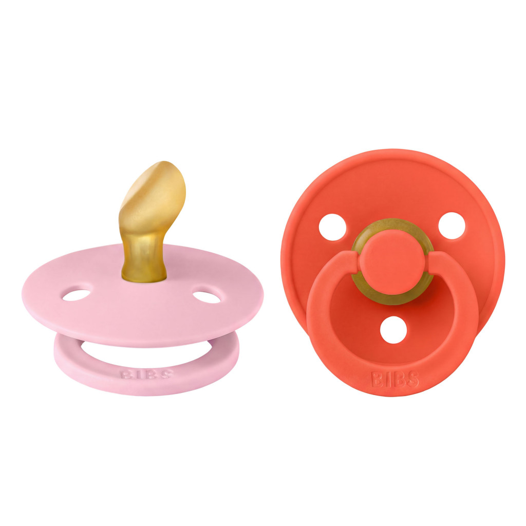 Všetky značky||BIBS Colour anatomické BIBS Colour anatomické cumlíky z prírodného kaučuku 2 ks - veľkosť 1 (Baby Pink / Tango)